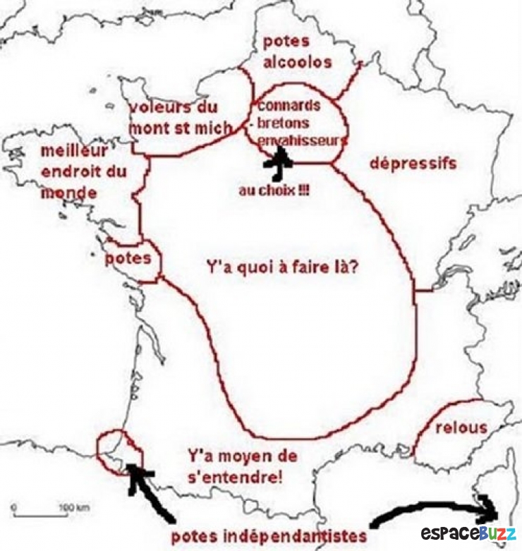 Carte 1 La France Vue Par Les Bretons