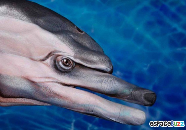 Illustration de l'article : 12 oeuvres de hand art en forme d'animaux