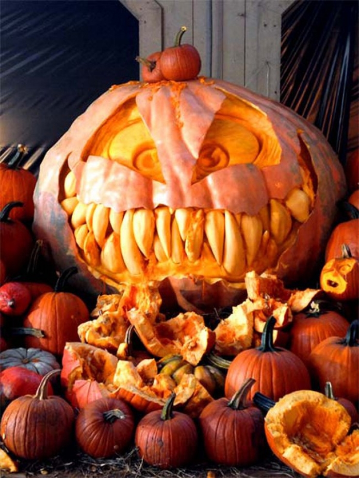 Illustration de l'article : Spécial Halloween : 28 citrouilles transformées en véritables sculptures