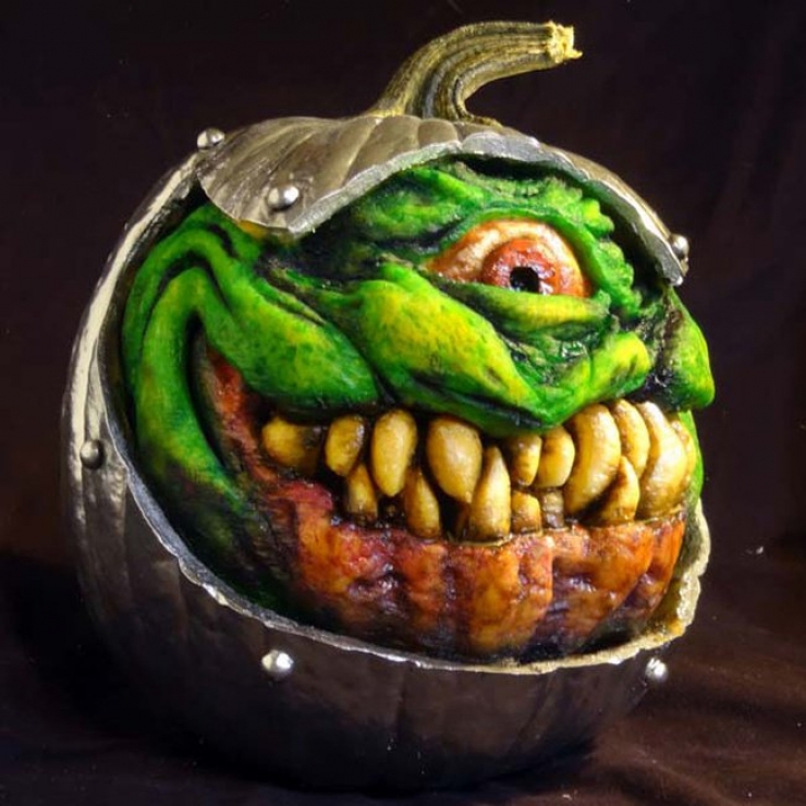 Illustration de l'article : Spécial Halloween : 28 citrouilles transformées en véritables sculptures
