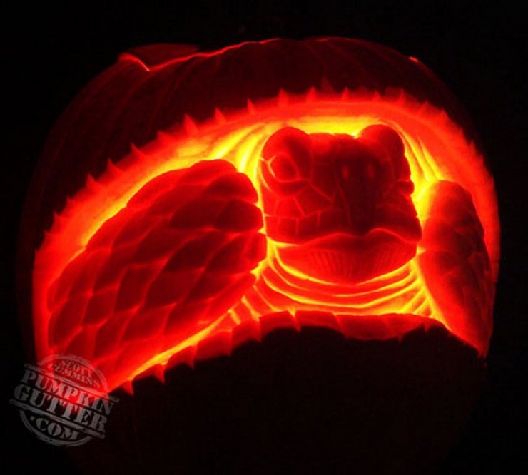 Illustration de l'article : Spécial Halloween : 28 citrouilles transformées en véritables sculptures