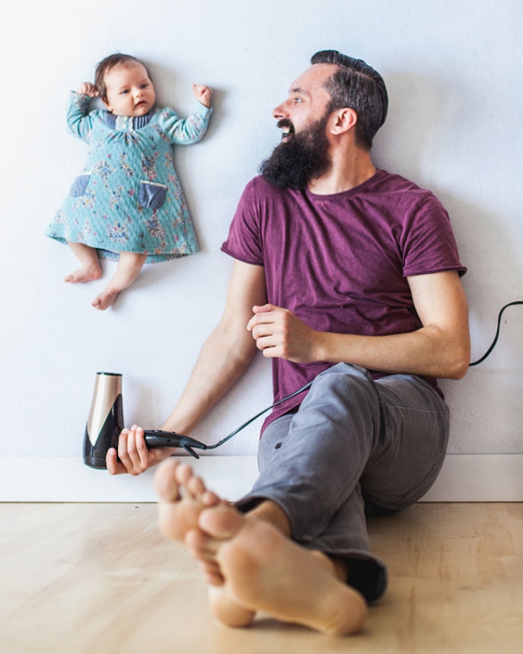 Les Photos Surrealistes Mais Sans Photomontage D Un Papa Et Son Bebe