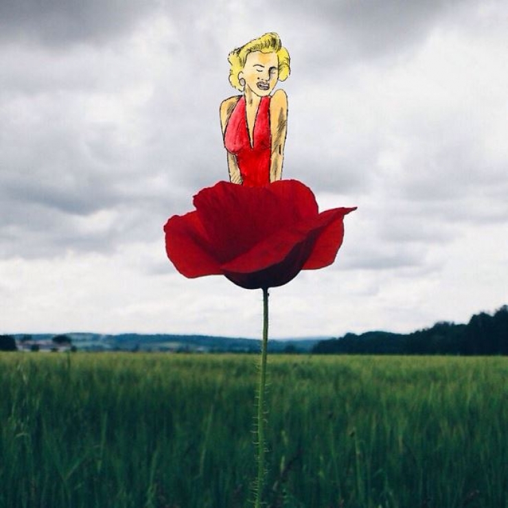 Illustration de l'article : 14 illustrations où le réel et le dessin se côtoient, par Kristián Mensa