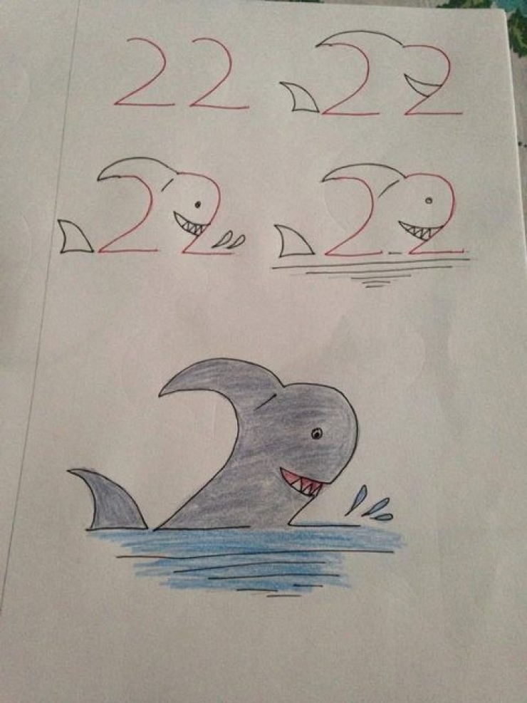 Illustration de l'article : 20 idées de dessins très drôles à réaliser à partir de chiffres. Activité ludique à faire avec les enfants !