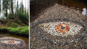 Illustration : "Il se sert de ce que lui offre la nature pour créer des oeuvres d'art destinées à y retourner (13 photos)"