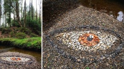 Illustration : Il se sert de ce que lui offre la nature pour créer des oeuvres d'art destinées à y retourner (13 photos)