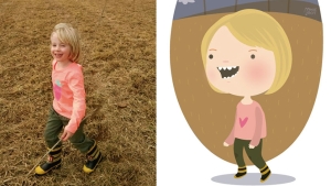 Illustration : "Elle s'inspire de photos d'enfants pour créer d'amusantes illustrations"