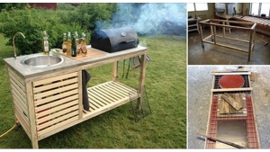 Illustration : "Un petit coin barbecue construit étape par étape... Idéal pour l'été !"