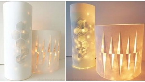 Illustration : "Voici comment fabriquer une lampe de table design avec presque rien.."