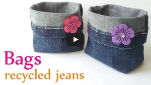 Illustration : "Voici comment transformer vos vieux Jeans en de jolies petites poches..."