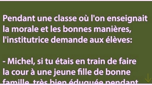 Illustration : "La morale et les bonnes manières..."