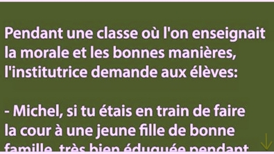 Illustration : La morale et les bonnes manières...