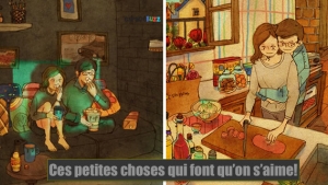 Illustration : "Plaisirs partagés et petites attentions. Voici ce qu'est l'amour selon l'artiste Puuung !"