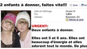 Illustration : "Elle crée une annonce en ligne pour vendre ses enfants, mais la raison est juste excellente !"