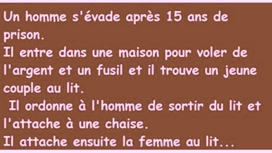 Illustration : Un homme s'évade de prison après 15 ans d'enfermement ! Il entre dans une maison...