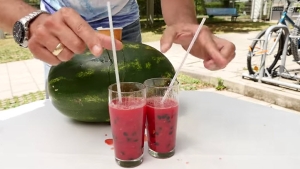 Illustration : "Une méthode hyper facile et rapide pour faire un smoothie de pastèque"