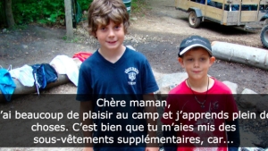 Illustration : "Elle reçoit une lettre de son fils qui est au camp de vacances mais elle s'attendait à tout sauf à ça !"