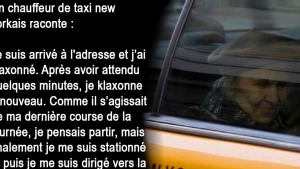 Illustration : "En embarquant cette vieille dame, ce chauffeur de taxi ne pensait pas que ça changerait sa vie..."