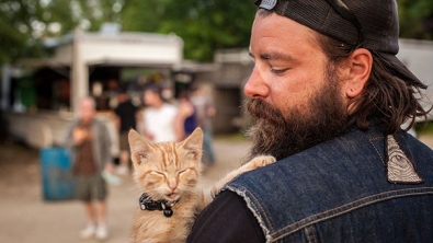 Illustration : Sauvé et soigné par un biker, ce chaton se met lui aussi à sillonner les routes à moto