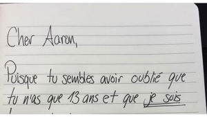 Illustration : "Son enfant de 13 ans lui dit qu'il peut très bien s'en sortir sans elle dans la vie... Elle publie ceci sur facebook:  "