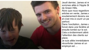 Illustration : "Ce petit autiste pique une crise dans un magasin Apple… Voici ce qu’un employé a fait:"