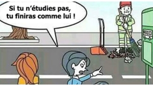 Illustration : "Tout est une question de point de vue… et d’éducation ! Cette BD l’explique très bien..."