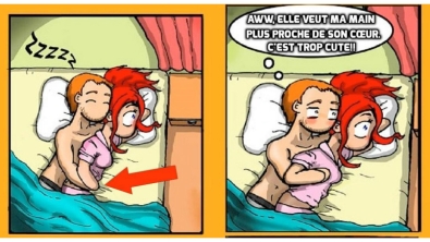 Illustration : Elle retire la main de son mec et la place sur sa poitrine ! Toutes les filles devraient comprendre ceci...