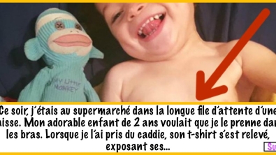 Illustration : Ce petit bout de 2 ans soulève son t-shirt au magasin et une cliente hurle de peur. La maman lui écrit alors cette réponse cinglante: 